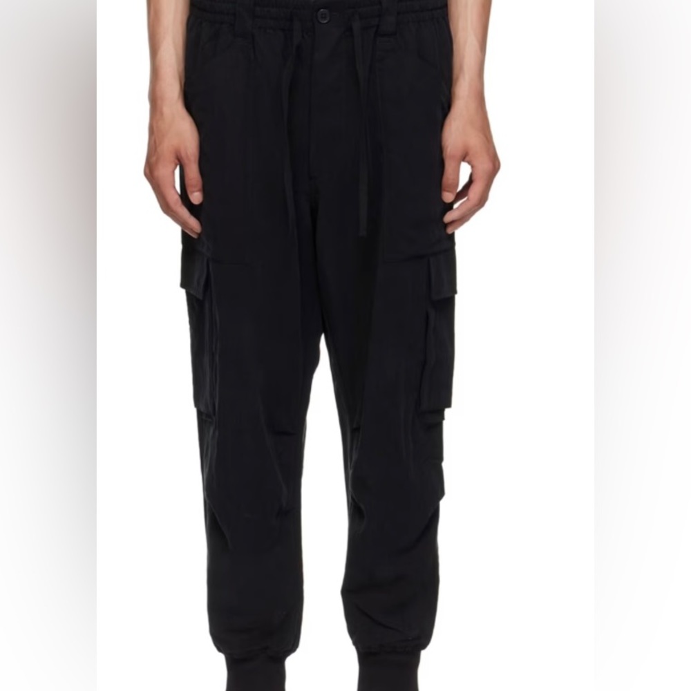 NWT, Y-3 Black Utility Cuffed Cargo Pants
